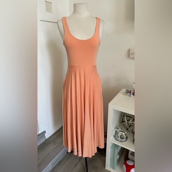 ATHLETA CACTUS PEACH SANTORINI MIDI DRESS Sz S distressed comfy - Picture 4 of 4